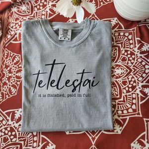 Comfort Colors Light Gray Tetelestai Tee
